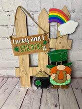 Load image into Gallery viewer, St. Patrick's Day Gnome Interchangeable Fence File SVG, Glowforge, LuckyHeartDesignsCo