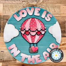 Load image into Gallery viewer, Love Air Balloon Valentine's Day Door Hanger File SVG, Glowforge, LuckyHeartDesignsCo
