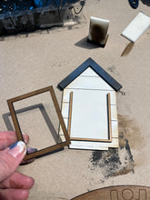 Load image into Gallery viewer, Standing Houses Picture Frame SVG File, Photo Frame Glowforge, LuckyHeartDesignsCo