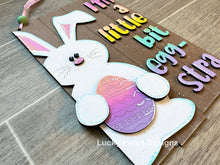 Load image into Gallery viewer, Eggstra Easter Bunny Shiplap Sign File SVG, Glowforge, LuckyHeartDesignsCo