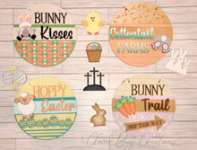 Load image into Gallery viewer, Easter Complete DIY Kit Door Hanger File SVG, Glowforge, LuckyHeartDesignsCo