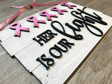 Load image into Gallery viewer, Fight Cancer Awareness Sign File SVG, Glowforge, Fundraiser, LuckyHeartDesignsCO