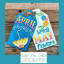 Load image into Gallery viewer, Spring Door Tag Door Hanger File SVG, Glowforge, LuckyHeartDesignsCo