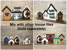 Load image into Gallery viewer, Standing Houses Add On Buildings File SVG, Glowforge, LuckyHeartDesignsCo