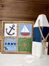 Load image into Gallery viewer, Lake House Nautical Interchangeable Leaning Sign File SVG, Glowforge, LuckyHeartDesignsCo