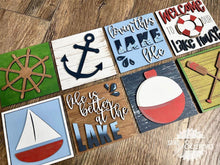 Load image into Gallery viewer, Lake House Nautical Interchangeable Leaning Sign File SVG, Glowforge, LuckyHeartDesignsCo