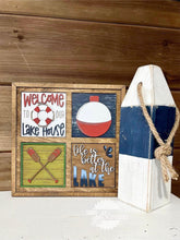 Load image into Gallery viewer, Lake House Nautical Interchangeable Leaning Sign File SVG, Glowforge, LuckyHeartDesignsCo