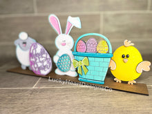 Load image into Gallery viewer, Standing Easter Friends Scene File SVG, Glowforge, LuckyHeartDesignsCo