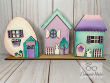 Load image into Gallery viewer, Easter Standing Houses File SVG, Glowforge, LuckyHeartDesignsCo