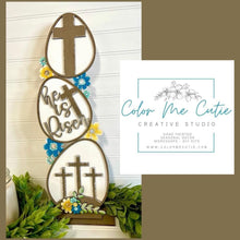 Load image into Gallery viewer, Stacking Easter egg File SVG, Glowforge, LuckyHeartDesignsCo