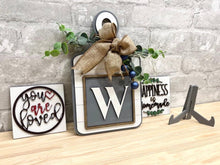 Load image into Gallery viewer, Cutting Board Interchangeable Leaning Sign File SVG, Personalized, Glowforge, LuckyHeartDesignsCo