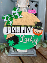 Load image into Gallery viewer, St. Patrick's Day Door Hanger Complete DIY KIT file SVG, Glowforge, LuckyHeartDesignsCo