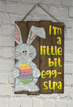 Load image into Gallery viewer, Eggstra Easter Bunny Shiplap Sign File SVG, Glowforge, LuckyHeartDesignsCo