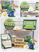 Load image into Gallery viewer, Garden Tiered Tray File SVG, glowforge laser tier tray, LuckyHeartDesignsCo