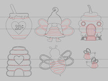 Load image into Gallery viewer, Bee Hive Door Hanger Bundle File SVG, LuckyHeartDesignsCo