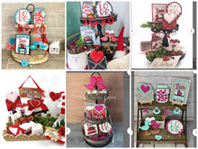 Load image into Gallery viewer, Loads Of Love Valentines Tiered Tray File SVG, Tier Tray Glowforge, LuckyHeartDesignsCo