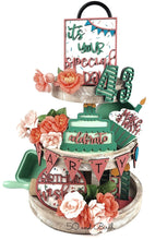 Load image into Gallery viewer, Birthday Tiered Tray file SVG, Glowforge, Celebrate Candles, Lucky Heart Designs