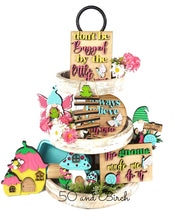 Load image into Gallery viewer, Garden Gnome Tiered Tray File SVG, Glowforge Tier Tray, LuckyHeartDesignsCo