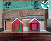 Load image into Gallery viewer, Standing Photo Frames File SVG, Glowforge Photo Tier Tray