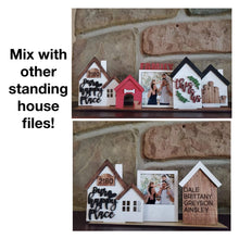 Load image into Gallery viewer, Standing Houses File SVG, Tiered Tray Houses, Glowforge Laser, LuckyHeartDesignsCo