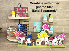 Load image into Gallery viewer, Mushroom Quick and Easy Tiered Tray File SVG, Glowforge Gnome Tier Tray, LuckyHeartDesignsCo