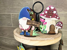 Load image into Gallery viewer, Garden Gnome Tiered Tray File SVG, Glowforge Tier Tray, LuckyHeartDesignsCo