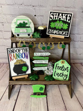 Load image into Gallery viewer, St. Patrick's Day Tiered Tray File SVG, Lucky Tier TrayGlowforge, LuckyHeartDesignsCo