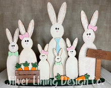 Load image into Gallery viewer, Standing Easter Bunny Family File SVG, Glowforge, LuckyHeartDesignsCo