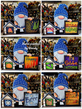 Load image into Gallery viewer, Standing Gnome Interchangeable Leaning Sign File SVG, Glowforge, LuckyHeartDesignsCo