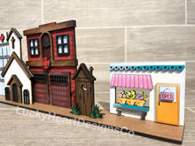 Load image into Gallery viewer, Standing Houses Add On Buildings File SVG, Glowforge, LuckyHeartDesignsCo