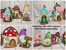 Load image into Gallery viewer, Mushroom Quick and Easy Tiered Tray File SVG, Glowforge Gnome Tier Tray, LuckyHeartDesignsCo