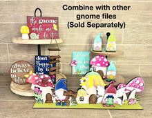Load image into Gallery viewer, Spring Gnome Tiered Tray File SVG, Glowforge Tier Tray, LuckyHeartDesignsCo
