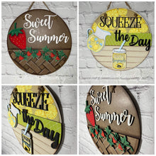 Load image into Gallery viewer, Fruit Door Hanger Complete DIY KIT File SVG, Summer Glowforge Sign, LuckyHeartDesignsCo