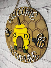 Load image into Gallery viewer, Bee Hive Door Hanger Bundle File SVG, LuckyHeartDesignsCo