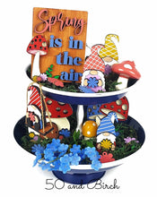 Load image into Gallery viewer, Spring Gnome Tiered Tray File SVG, Glowforge Tier Tray, LuckyHeartDesignsCo