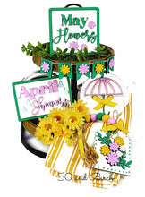 Load image into Gallery viewer, Spring Quick And Easy Tiered Tray File SVG, Glowforge Tier Tray, LuckyHeartDesignsCo