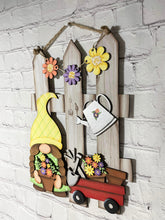 Load image into Gallery viewer, Spring Gnome Interchangeable Fence File SVG, Glowforge, LuckyHeartDesignsCo