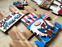 Load image into Gallery viewer, Fourth Of July Interchangeable Fence File SVG, Glowforge, LuckyHeartDesignsCo