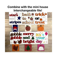 Load image into Gallery viewer, Seasonal Interchangeable Leaning Ladder Sign Bundle File SVG, Glowforge, LuckyHeartDesignsCo