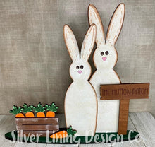 Load image into Gallery viewer, Standing Easter Bunny Family File SVG, Glowforge, LuckyHeartDesignsCo
