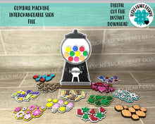 Load image into Gallery viewer, Gumball Machine Interchangeable File SVG, Glowforge, LuckyHeartDesignsCo