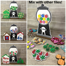 Load image into Gallery viewer, Gumball Machine Interchangeable File SVG, Glowforge, LuckyHeartDesignsCo