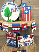 Load image into Gallery viewer, Fourth Of July Tiered Tray. File SVG, Glowforge Tier Tray, USA America, LuckyHeartDesignsCo