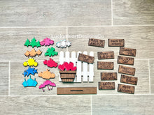 Load image into Gallery viewer, Mini Interchangeable Fence SVG File, Tiered Tray, Glowforge, LuckyHeartDesignsCo