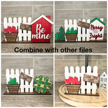 Load image into Gallery viewer, Mini Interchangeable Fence SVG File, Tiered Tray, Glowforge, LuckyHeartDesignsCo