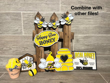 Load image into Gallery viewer, Bee Honey Interchangeable Fence File SVG, Glowforge, LuckyHeartDesignsCo