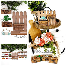 Load image into Gallery viewer, Mini Interchangeable Fence SVG File, Tiered Tray, Glowforge, LuckyHeartDesignsCo