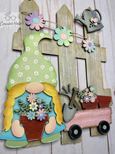 Load image into Gallery viewer, Spring Gnome Interchangeable Fence File SVG, Glowforge, LuckyHeartDesignsCo