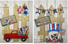Load image into Gallery viewer, Fourth Of July Interchangeable Fence File SVG, Glowforge, LuckyHeartDesignsCo