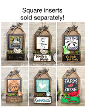 Load image into Gallery viewer, Tag Style Interchangeable Leaning Sign File SVG, Glowforge, LuckyHeartDesignsCo
